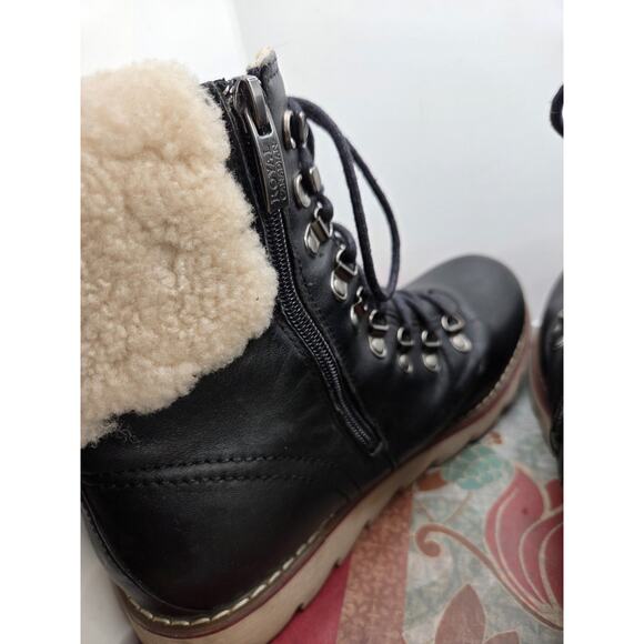 Royal Canadian Boots Size 10 Black Lethbridge Waterproof Leather Shearling Zips - Picture 5 of 15